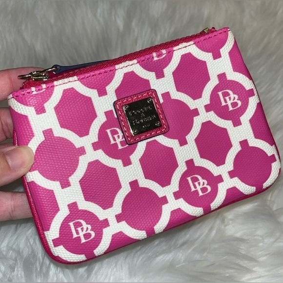 Dooney & Bourke Coated Canvas Monogrammed Coin Pouch - Picture 1 of 8